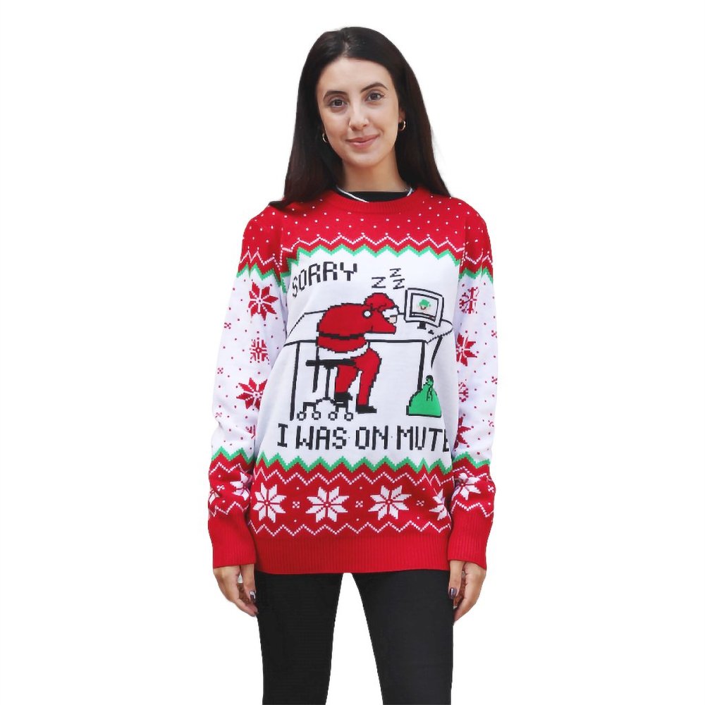 Women’s Sleepy Santa on Mute Sweater